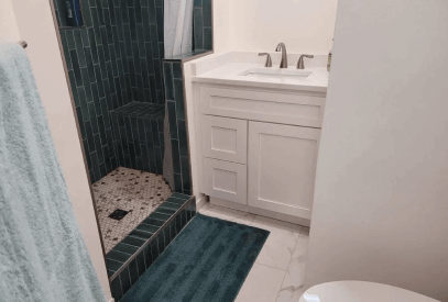 complete bathroom remodel after