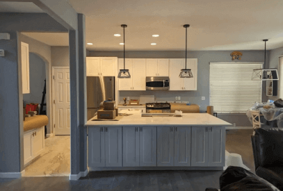 white kitchen remodel denver